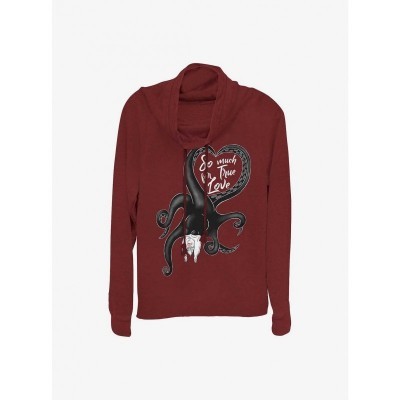 Disney Little Mermaid True Love Red Cowl Neck Top for Girls