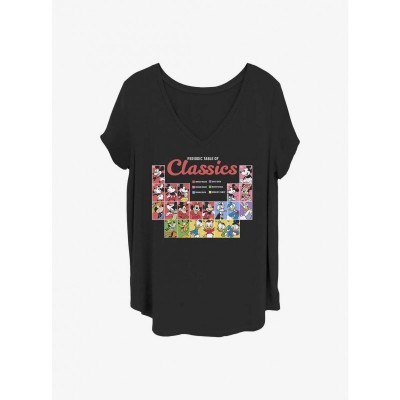 Disney Classic Mickey Mouse Plus Size Tee for Girls - Black