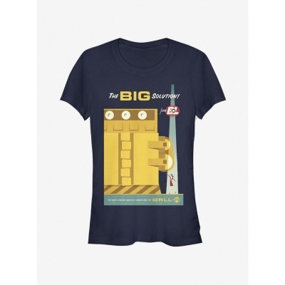 Disney Pixar Wall-E Large Print T-Shirt for Girls - Blue