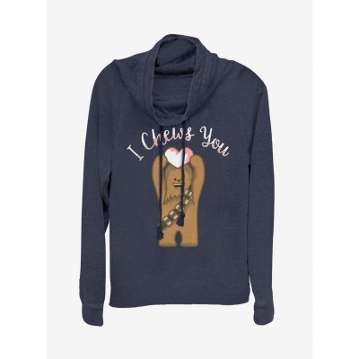 Star Wars Chewbacca Inspired Lightweight Cowl Neck Top for Girls - Blue
