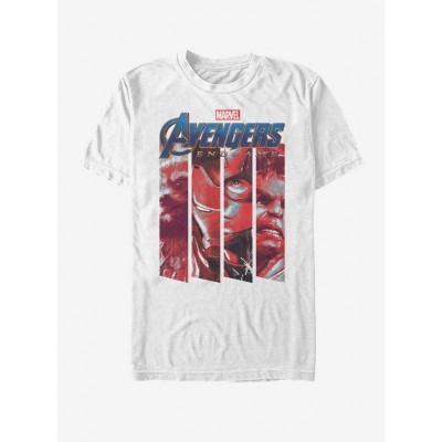 Marvel Avengers Endgame Four Heroes Men's Cotton T-Shirt - White