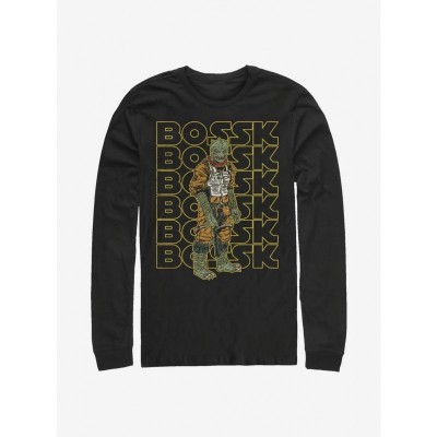 Star Wars Bossk Retro Design Long-Sleeve Men's T-Shirt - Black