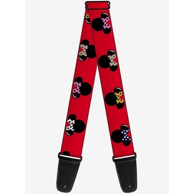 Disney Minnie Mouse Buckle-Down Guitar Strap with Polka Dot Design