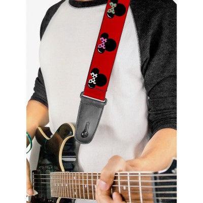 Disney Minnie Mouse Buckle-Down Guitar Strap with Polka Dot Design