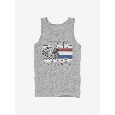 Star Wars Grey Heather Blast Off Falcon Tank Top - Men's Size