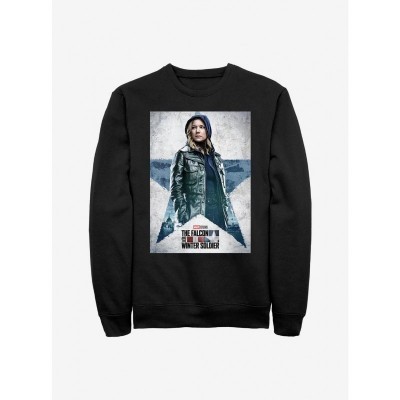 Marvel The Falcon and Winter Soldier Hawkeye Poster Unisex Crewneck Sweatshirt - Black