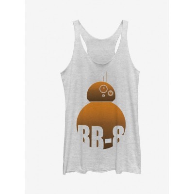 Star Wars BB-8 Racerback Tank Top for Girls - White