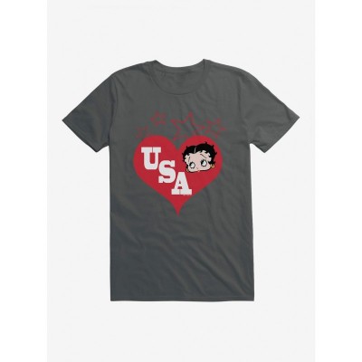 Betty Boop USA Heart Graphic Tee for Men