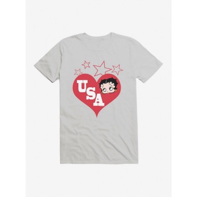 Betty Boop USA Heart Graphic Tee for Men
