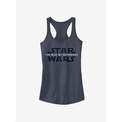 Star Wars: The Rise of Skywalker Logo Cotton Tank for Girls - Blue