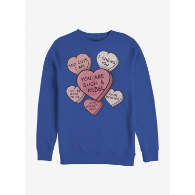 Luxurious Star Wars Candy Hearts Crewneck Sweatshirt in Blue for Men