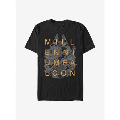 Star Wars Millennium Falcon Crew Neck T-Shirt - Men's Black
