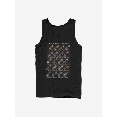 Disney Kingdom Hearts Keyblade Chart Tank Top - Men's Black