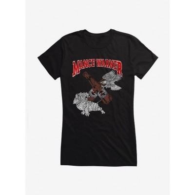 Major League Wrestling Mance Warner Broken Bottles Tee for Girls - Black