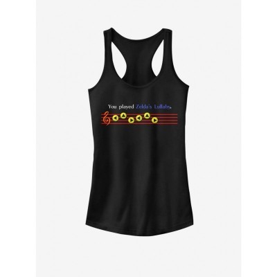 Marvel Nintendo Zelda's Lullaby Girls Cotton Tank Top - Black
