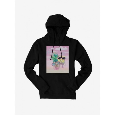 SpongeBob Pineapple Print Men's Hoodie with Sunglasses