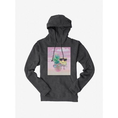 SpongeBob Pineapple Print Men's Hoodie with Sunglasses
