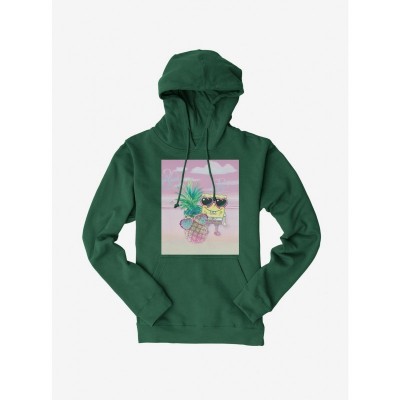 SpongeBob Pineapple Print Men's Hoodie with Sunglasses