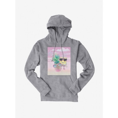 SpongeBob Pineapple Print Men's Hoodie with Sunglasses