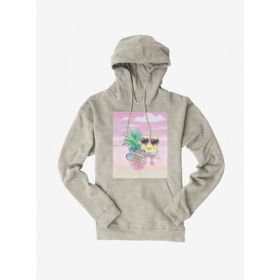 SpongeBob Pineapple Print Men's Hoodie with Sunglasses