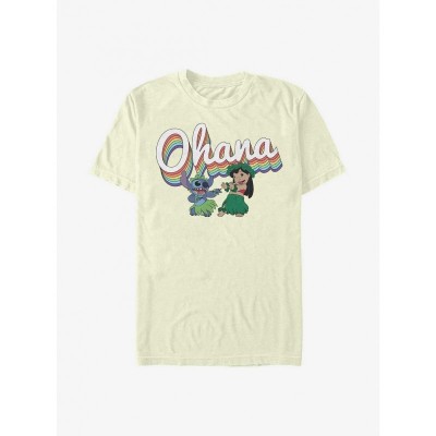 Disney Lilo & Stitch Rainbow Ohana Unisex T-Shirt