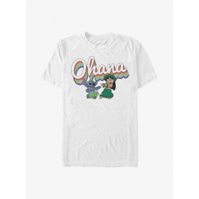 Disney Lilo & Stitch Rainbow Ohana Unisex T-Shirt
