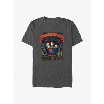 Disney Hocus Pocus All Hallows' Eve T-Shirt for Men - Mary, Winifred, and Sarah Design - Grey