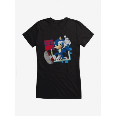 Sonic The Hedgehog 3D Step Up Girls Lightweight Cotton T-Shirt