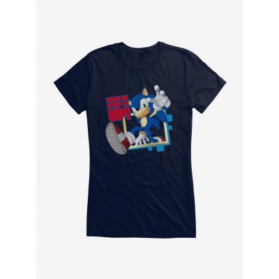 Sonic The Hedgehog 3D Step Up Girls Lightweight Cotton T-Shirt