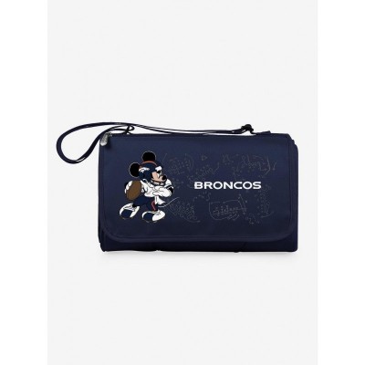 Disney Mickey Mouse Denver Broncos Cozy Picnic Blanket with Tote