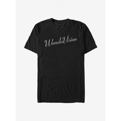 Marvel WandaVision Silver Logo Unisex T-Shirt - Black