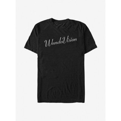 Marvel WandaVision Silver Logo Unisex T-Shirt - Black