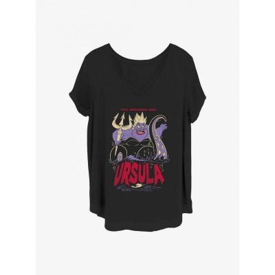 Disney Ursula Sea Witch T-Shirt for Girls - Plus Size Black
