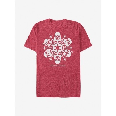 Star Wars Dark Side Snowflake Tee - Red Unisex