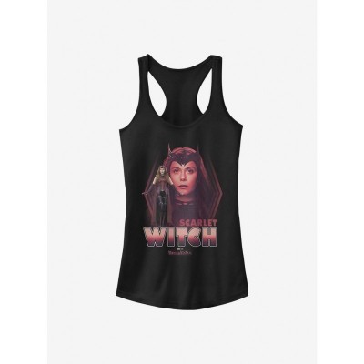 Marvel WandaVision Girls Scarlet Witch Wanda Cotton Tank Top - Black