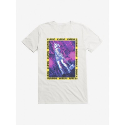 DC Comics Birds Of Prey Harley Quinn Caution Black T-Shirt for Men