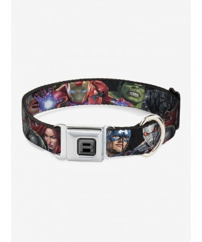 Marvel Avengers 7 Vivid Action Seatbelt Buckle Pet Collar $9.71 Pet Collars