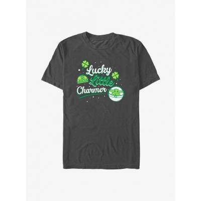 The Mandalorian Little Charmer Dots T-Shirt - Men's Grey Lightweight Cotton