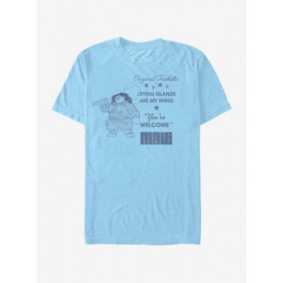 Disney Moana Gratitude Print T-Shirt - Men's Blue