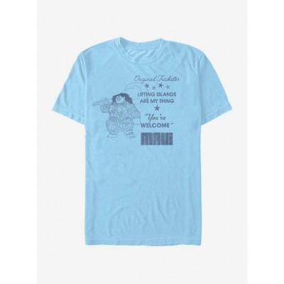 Disney Moana Gratitude Print T-Shirt - Men's Blue