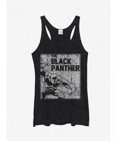 Marvel Black Panther Chalk Print Girls Tanks $9.53 Tanks