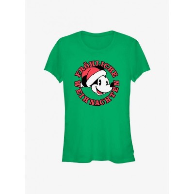 Disney Merry Christmas Girls Lightweight Tee - Green