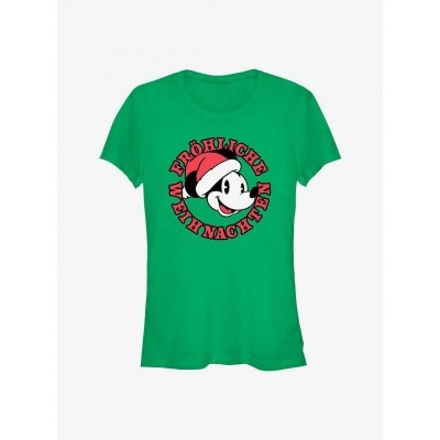 Disney Merry Christmas Girls Lightweight Tee - Green