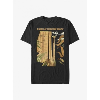 Disney Pixar Up Adventure T-Shirt - Lightweight Cotton for Men - Black