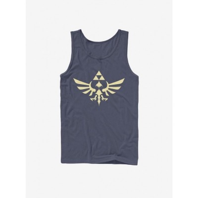 Nintendo Legend of Zelda Blue Triforce Men's Cotton Tank Top