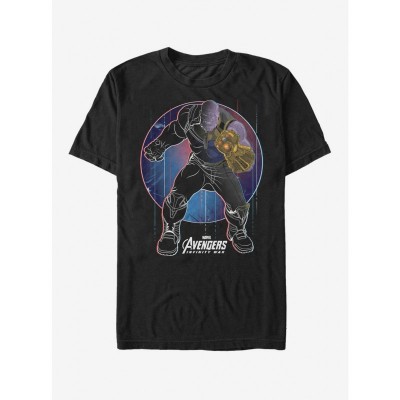 Marvel Avengers Thanos Circle Men's T-Shirt - Black