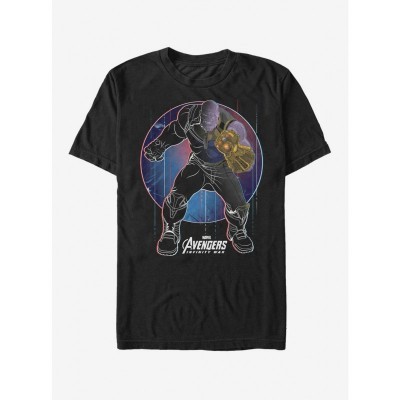 Marvel Avengers Thanos Circle Men's T-Shirt - Black