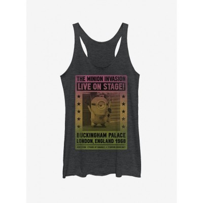 Minion Girls Stage Live Poster Tank Top - BLACK