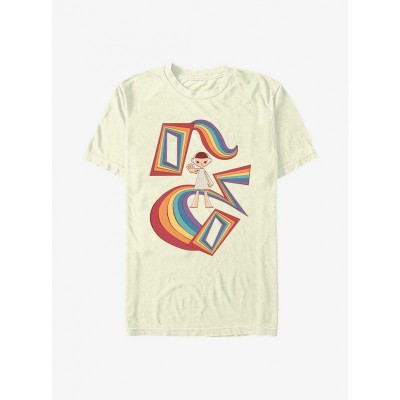 Stranger Things Eleven Rainbow Tee - Unisex Beige