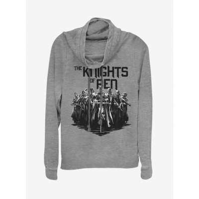 Star Wars Grey Inked Knights Cowl Neck Sweatshirt for Girls